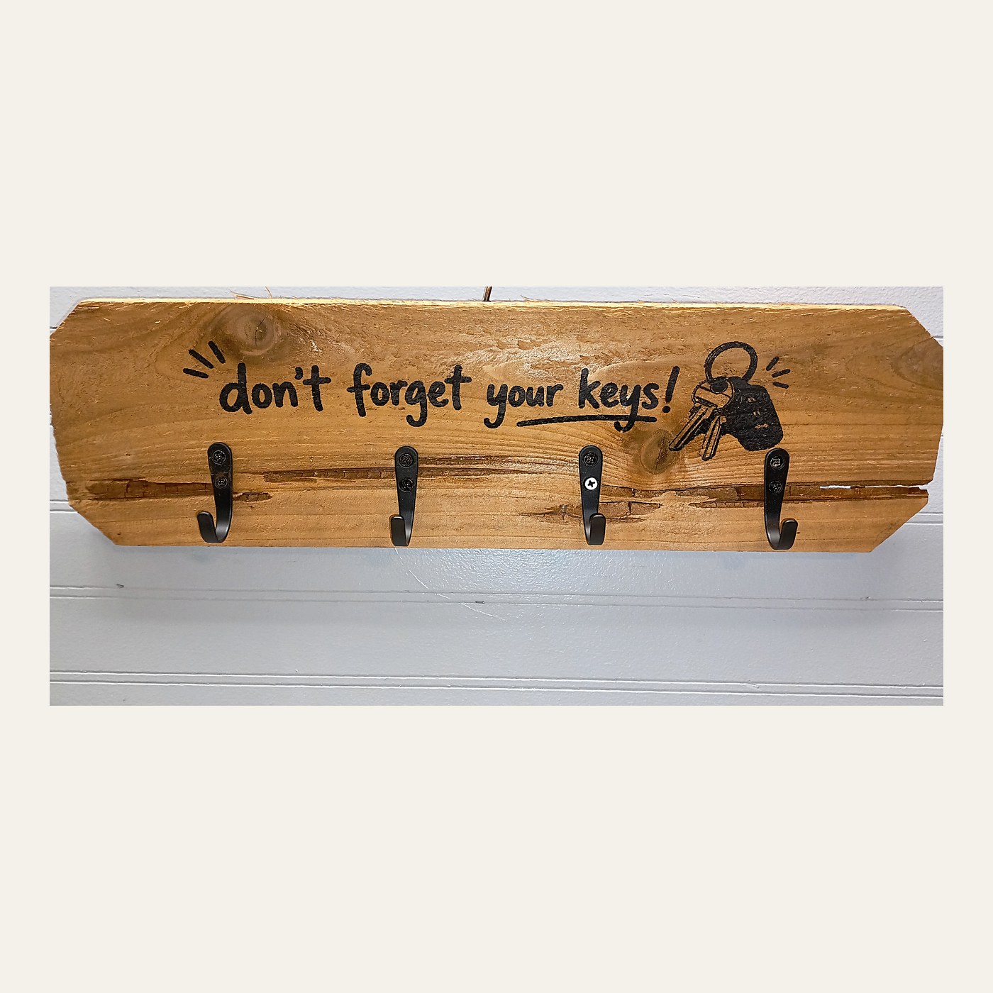 Handmade engraved key holder